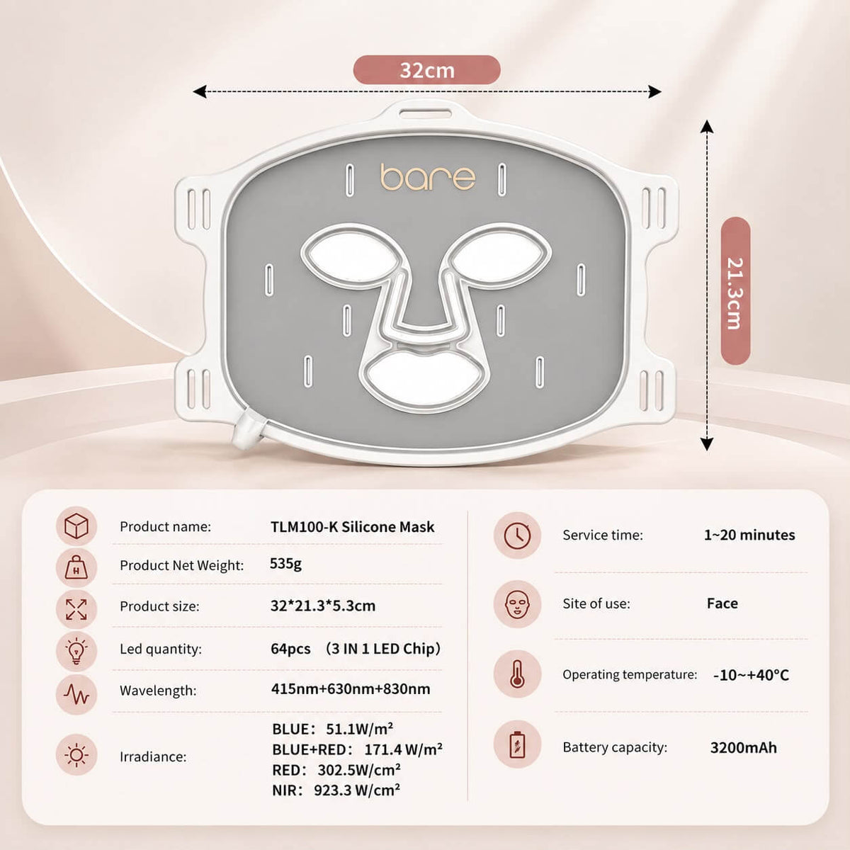 Bare Essential LED Light Therapy Mask