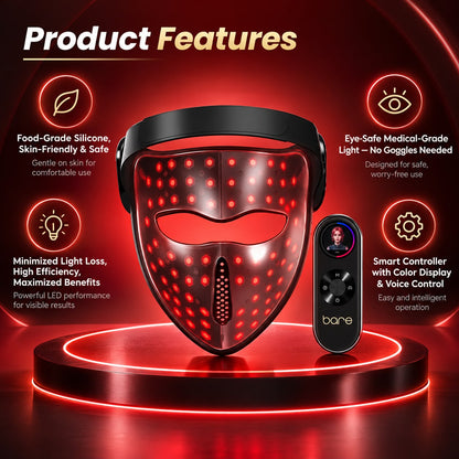Bare Red Light Therapy Pro LED Facial Mask