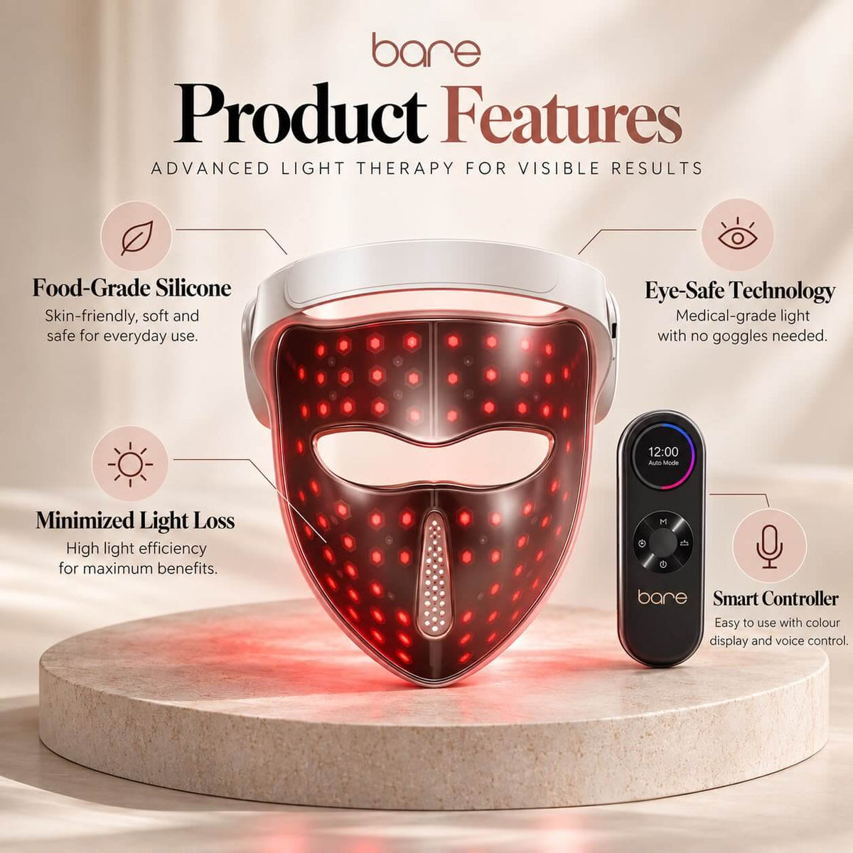 Bare Lumina PRO™ Laser + LED Therapy Mask