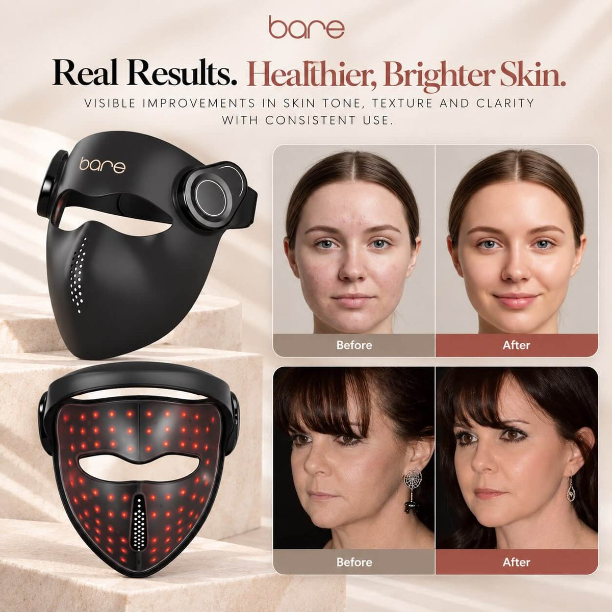 Bare Lumina PRO™ Laser + LED Therapy Mask