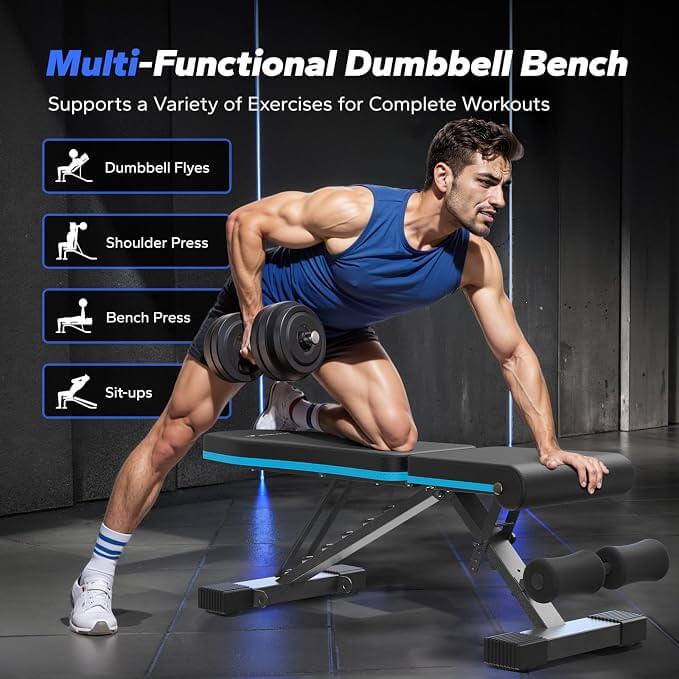 Merach Foldable Adjustable Weight Bench