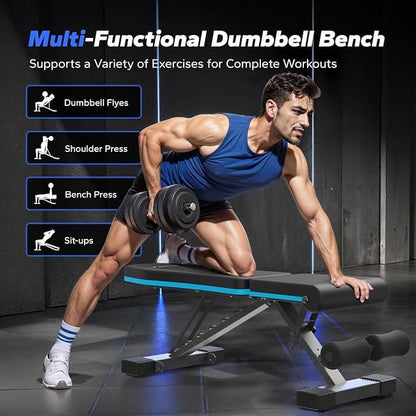 Merach Foldable Adjustable Weight Bench