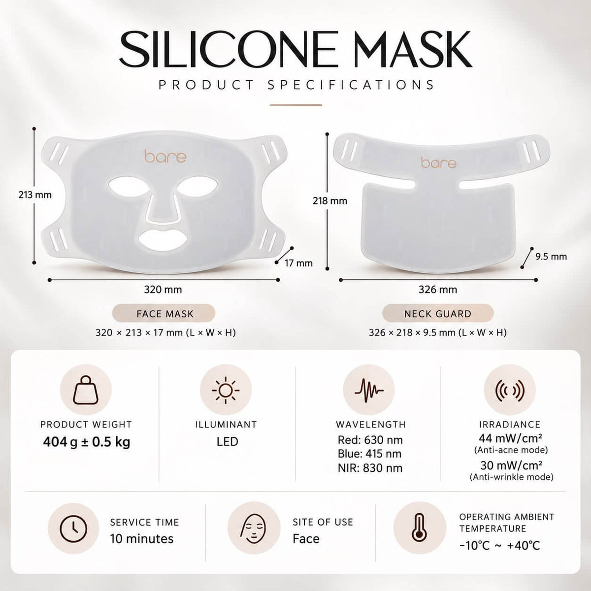 Bare Lumina LED Red Light Therapy Mask